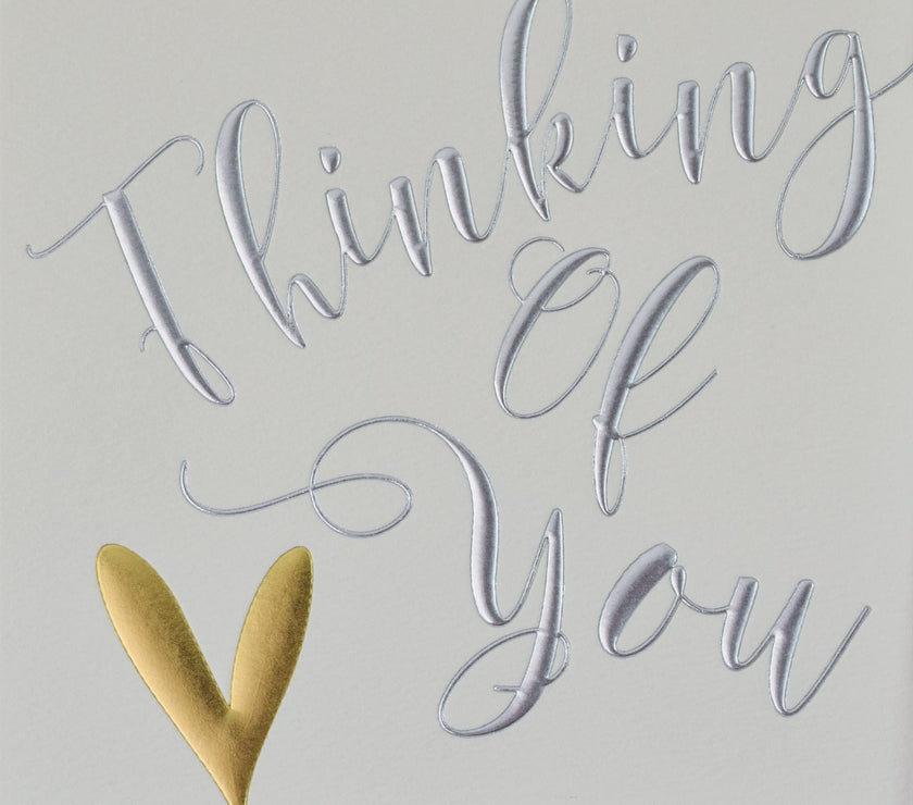 Gold Heart Thinking of You Card