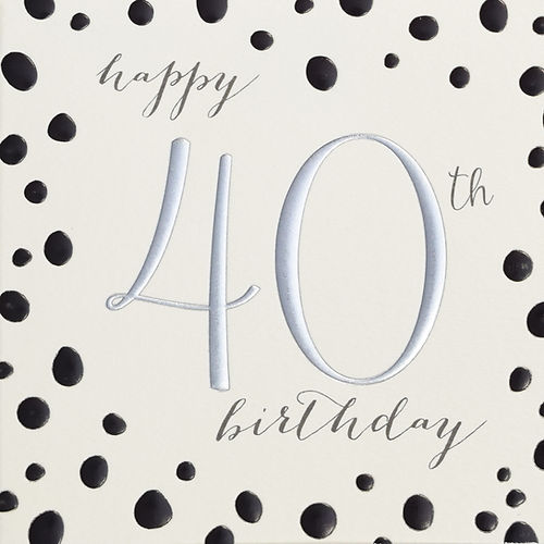 Quicksilver Spots 40th Birthday Card