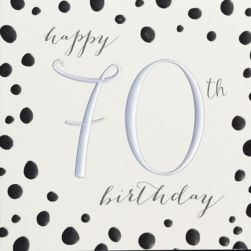 Quicksilver Spots 70th Birthday Card