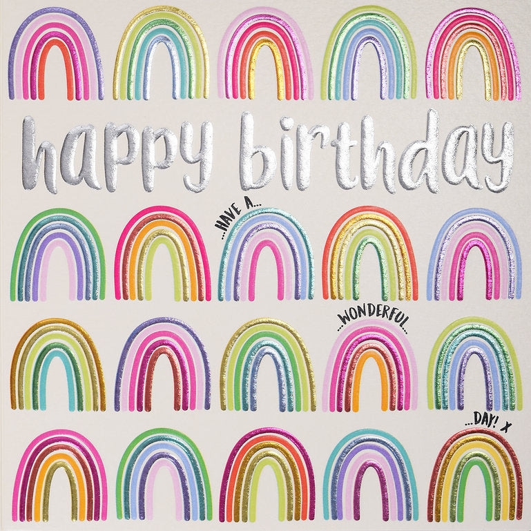 Quicksilver Rainbows Birthday Card