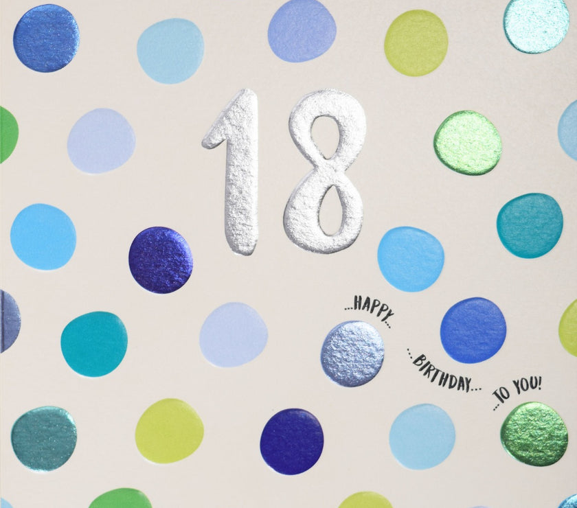 Quicksilver Spots 18th Birthday Card