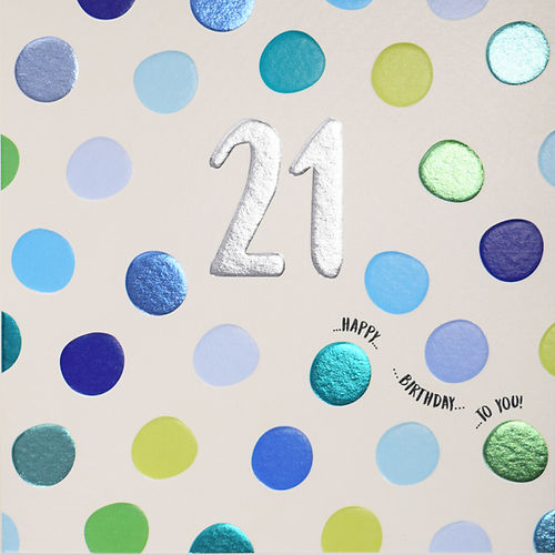 Quicksilver Spots 21st Birthday Card
