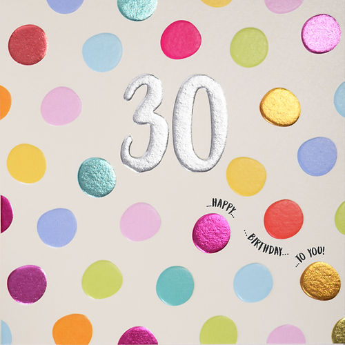 Quicksilver Spots 30th Birthday Card