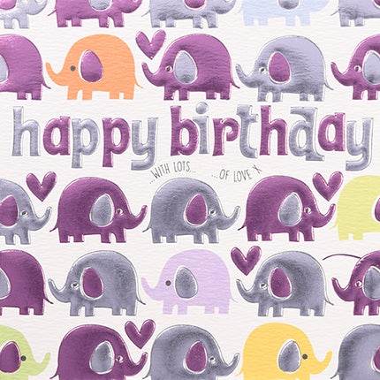 Elephants Birthday Card - House of Cards