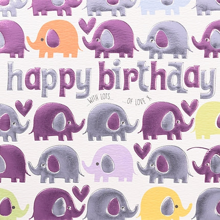Elephants Birthday Card