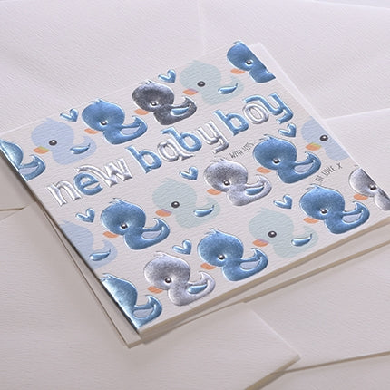 Ducks New Baby Boy Card