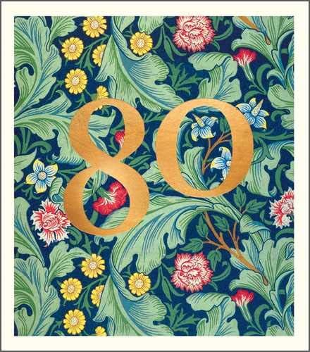 Wiliam Morris 80th Birthday Card