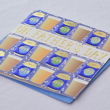 Beer Cans on Fathers Day Card