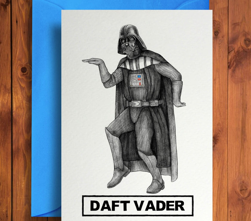 Daft Vader Birthday Card