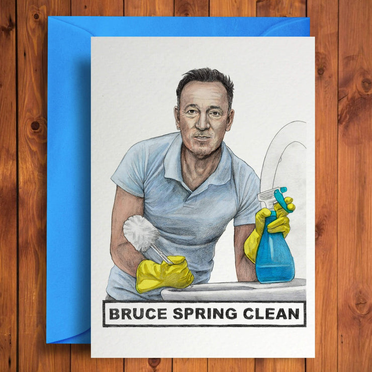 Bruce Spring Clean Birthday Card
