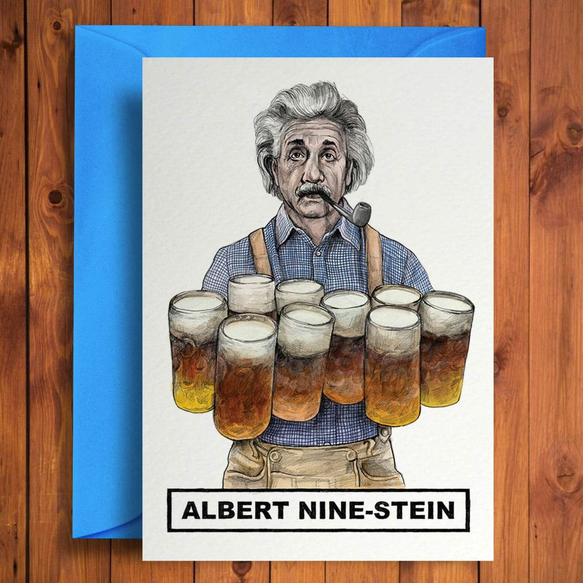 Albert Nine-Stein Birthday Card - House of Cards