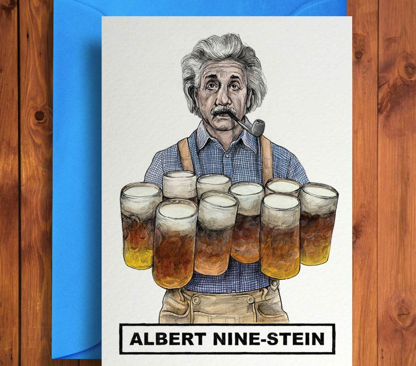 Albert Nine-Stein Birthday Card - House of Cards