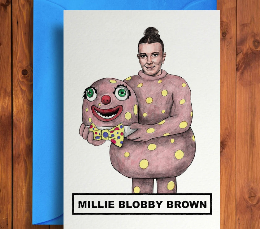 Millie Blobby Brown Birthday Card