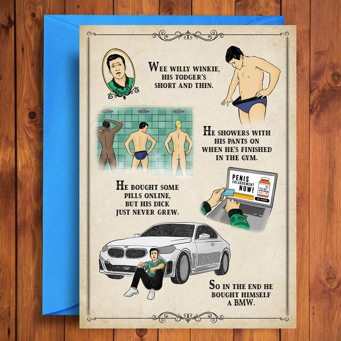 Wee Willy Winkie Birthday Card - House of Cards