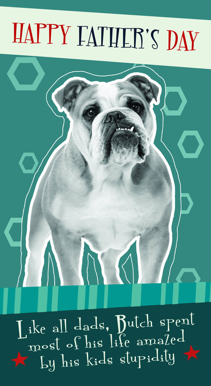 Dog Amazed by Stupidity Fathers Day Card