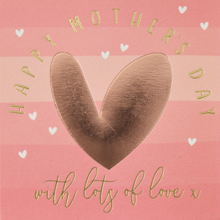Quicksilver Gold Heart Mothers Day Card