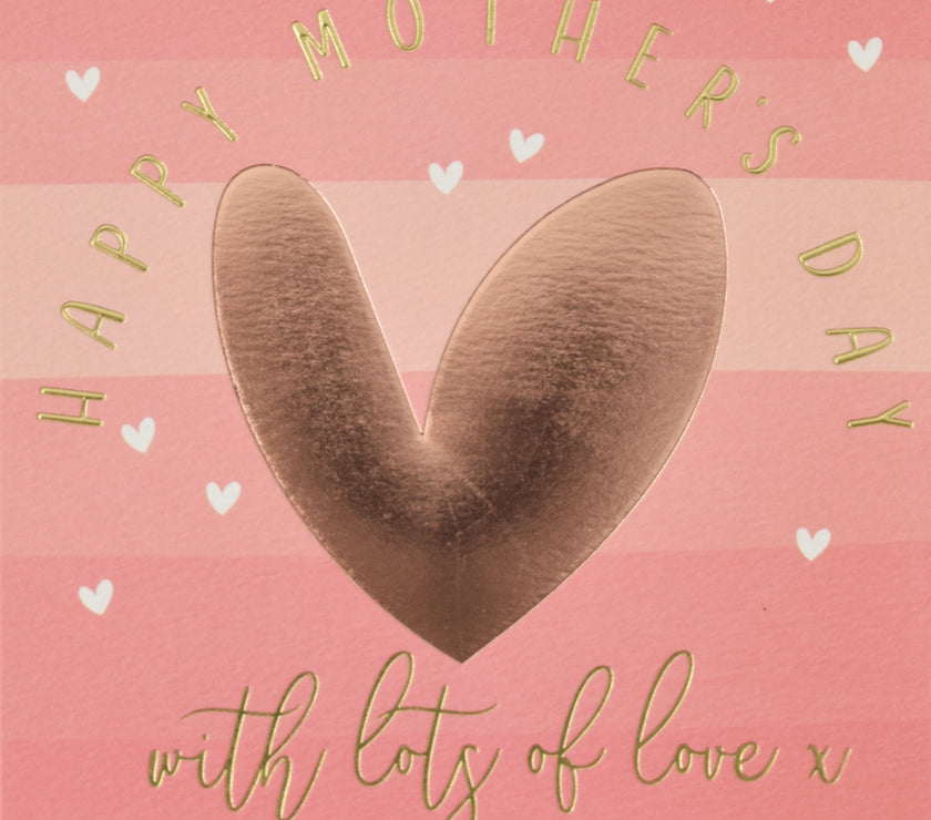 Quicksilver Gold Heart Mothers Day Card