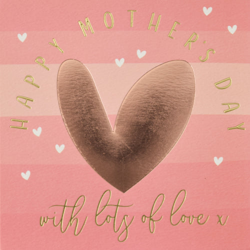 Quicksilver Gold Heart Mothers Day Card