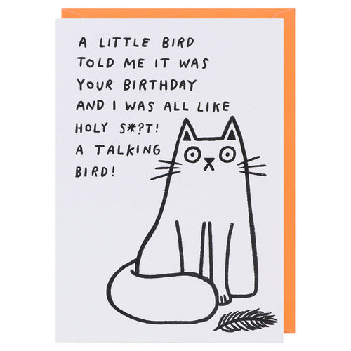 Little Bird Told Me Birthday Card