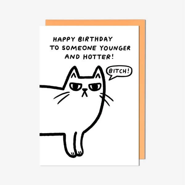 Bitch Cat Birthday Card