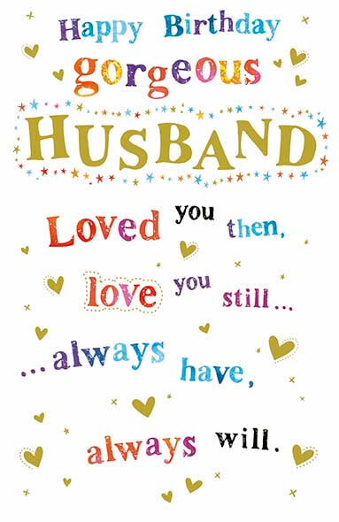 Husband Gorgeous Birthday Card