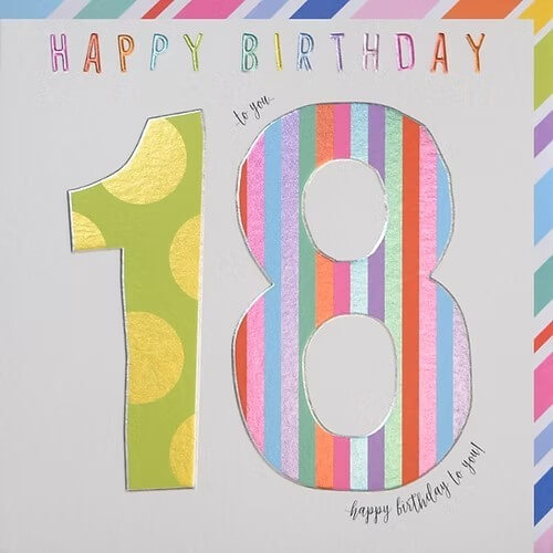 Happy 18th Birthday Card