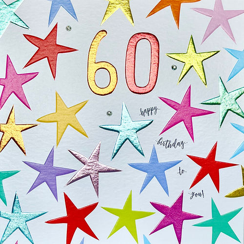 Stars 60th Birthday Card
