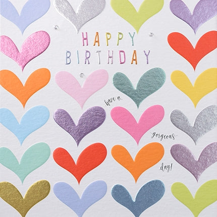 Hearts Birthday Card