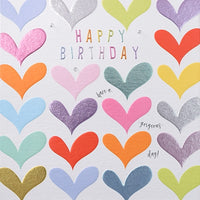 Hearts Birthday Card