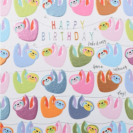 Sloths Birthday Card