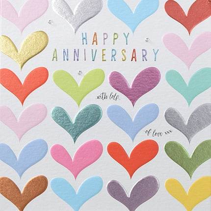 Hearts Anniversary Card - House of Cards