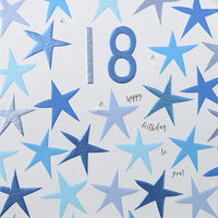 Blue 18th Birthday Card
