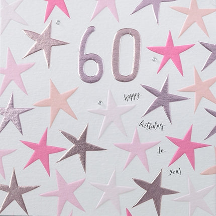 Pink 60th Birthday Card
