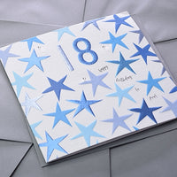 Blue 18th Birthday Card