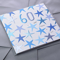 Blue 60th Birthday Card