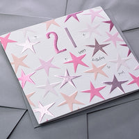 Pink 21st Birthday Card