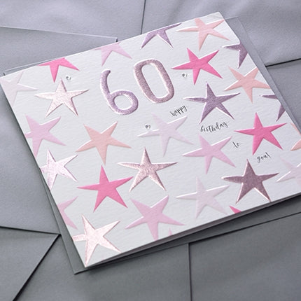 Pink 60th Birthday Card