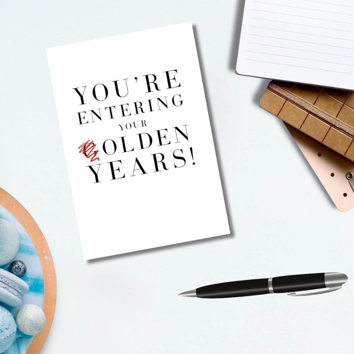 Olden Years Birthday Card - House of Cards