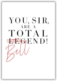Total Legend Birthday Card