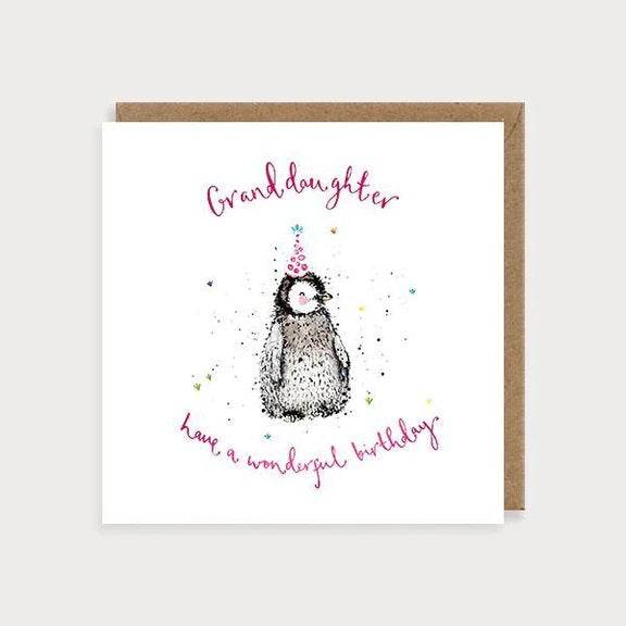 Penguin Granddaughter Birthday Card - House of Cards