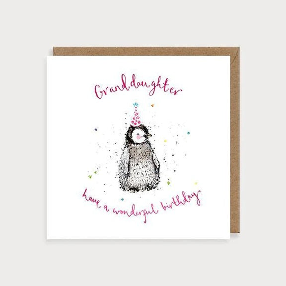 Penguin Granddaughter Birthday Card