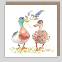 Duck Couple Birthday Card