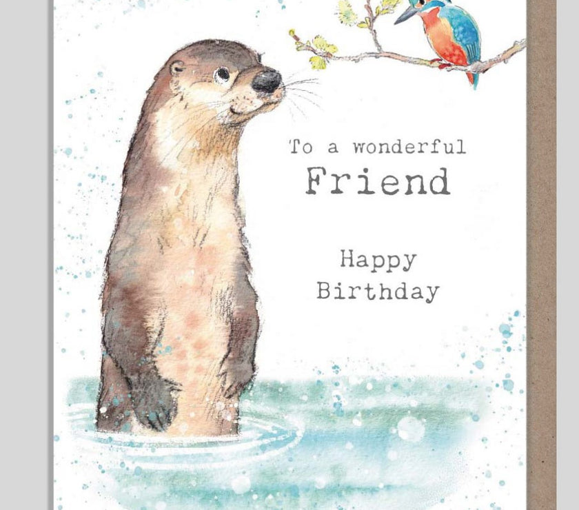 Friend Otter Birthday Card