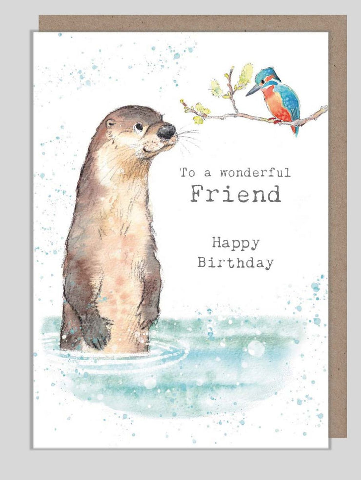 Friend Otter Birthday Card