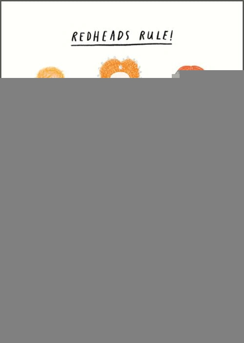 Redheads Rule Birthday Card