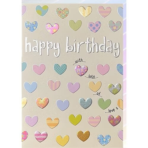 Hearts Birthday Card