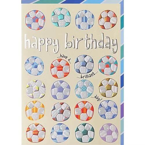 Footballs Birthday Card - House of Cards