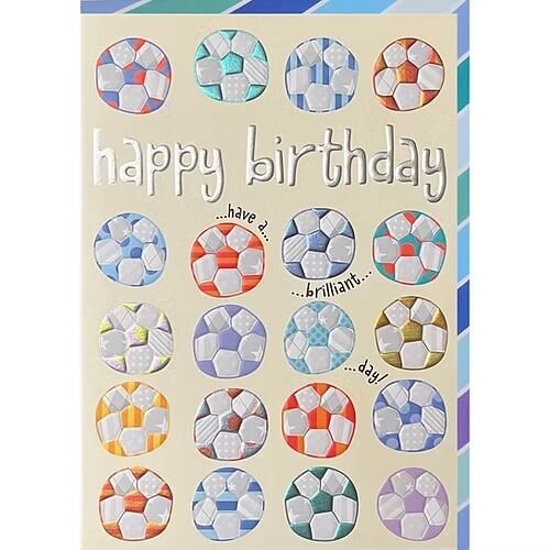 Footballs Birthday Card