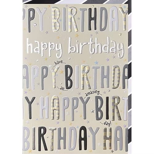 Letters Birthday Card