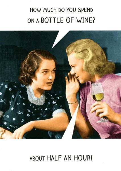 Rib Bottle Of Wine Birthday Card - House of Cards